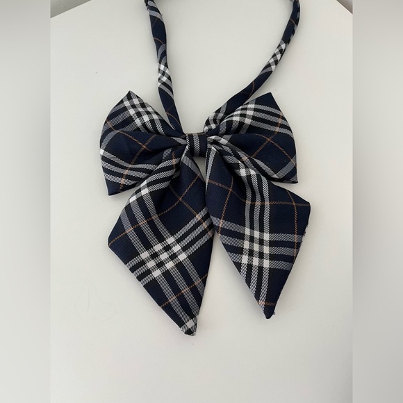 Accessories - Blue Plaid Bow Neck Tie Schoolgirl Halloween Cosplay Academia